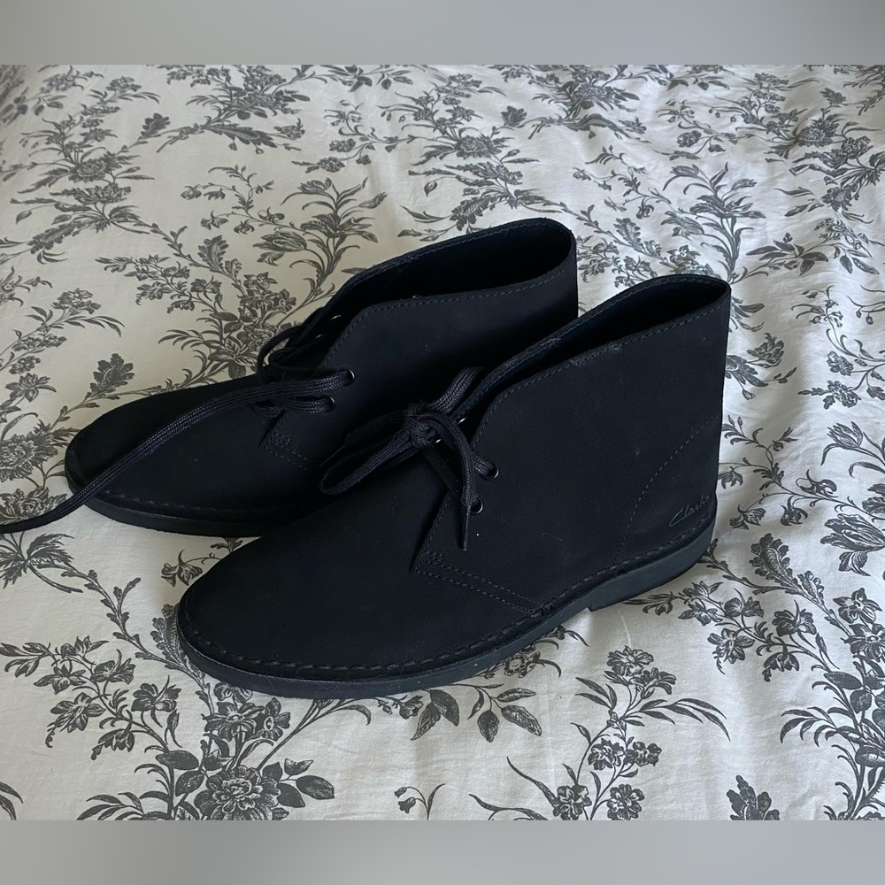 Clark’s Black Suede Desert Boots